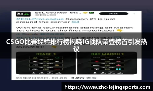 CSGO比赛经验排行榜揭晓IG战队荣登榜首引发热议